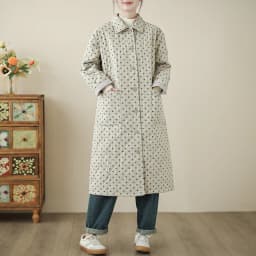 Authentic 2025 Autumn Winter Long Women's Cotton Padded Coat Polka Dot Diamond Stitch Thickened Jacket Comfortable Fit  C...