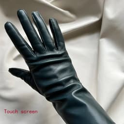 Customize Men Genuine Leather Long Gloves Extra Long Straight Style Sheepskin Winter Warm Cuff Gauntlet Gloves New