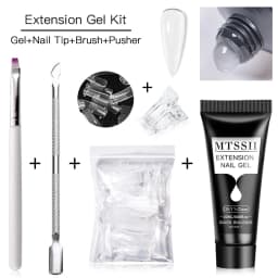 5PCS/Set 20ml Poly Nail Extension Gel Set Soak Off UV LED Acrylic Crystal White Clear Nude Pink Gel Nail UV Construction Gel Kit