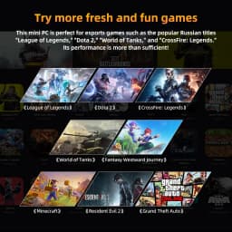 Texhoo MINI PC AMD Ryzen 5 5600H DDR4 16G RAM 512G SSD WIFI6 BT5.2 Dual LAN Dual 4k Display Windows 11 Desktop Computers