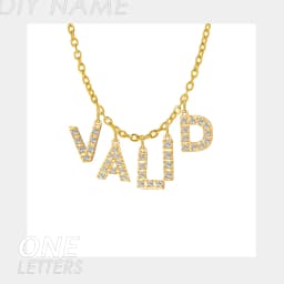 EMANCO Customized Name Necklace Personalized Zircon Letter Stainless Steel Choker Necklace Pendant Nameplate Gift Dropshipping