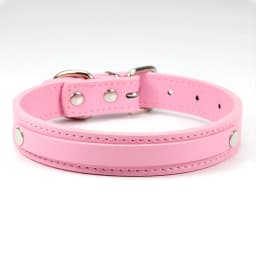 24 PCS Wholesale Plain PU Leather DIY Name ID Dog Collar Custom Letters Charms Puppy Cat Neck Strap Collars for Small Medium Dog