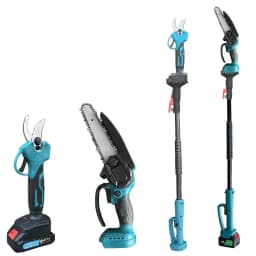 6-Inch Electric Chain Saw, 2.5cm Electric Pruning Shears, 1.7m Telescopic Extension Rod Asta Telescopica Per Potatura A Batteria