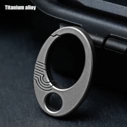 MINI Titanium Alloy Car Keychain Bag Buckle Pendant Men's Waist Hanging Outdoor Metal Hiking Backpack Buckle Quick Hanging EDC