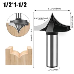 1/4 Inch 1/2 Inch Shank 6mm 12mm Shank Bottom Milling Cutter Slotting Cutter Engraving Machine Bottom Cleaning Router Bit