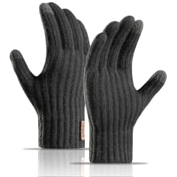 Man Autumn Winter Keep Warm Touch Screen Not Bloated Elasticity Knitted Gloves Solid Simple Style Fashion Letter Cycling Drive