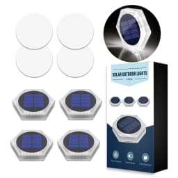 Solar LED Outdoor Deck Lights IP68 Waterproof Garden Step Lighting Auto On/Off Stairs Patio Pathway Yard Fence Wall Lamp