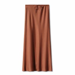 New In 2026 Women's Spring Summer Solid Color Satin Long Skirt High Waist Lace-up Trendy Elegant Faldas Female Beach Maxi Skirts