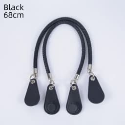 New 1 Pair Obag PU Woven Braided Leather Rope Handles Straps Round Handlefor O Bag Accessoires
