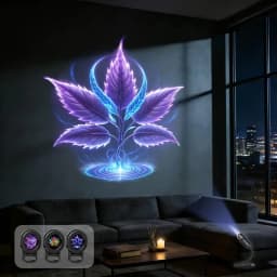 LED USB Mushroom Projection Light Dreamy Leaf And Starry Sky Projector Lamp Decorative Light For Ceiling Wall Night Light