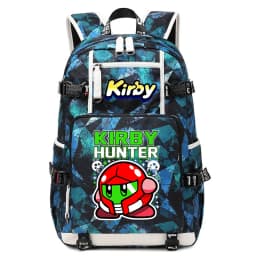 Kirby Cartoon Print Student Backpack Large Capacity Travel School Bag for Kids Teens