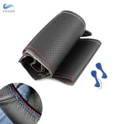 Car Perforated Microfiber Leather Steering Wheel Cover For BMW M Sport G30 G31 G32 G11 G20 G21 X3 G01 X4 G02 X5 G05 G14 G15 G16