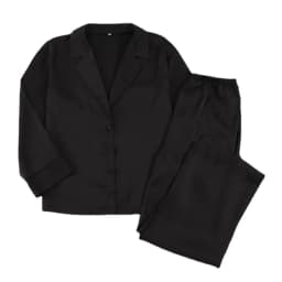 Two Pieces Women Pajama Sets Single Breasted Blouses Lounge Full Sleeve Spliced Straight Pants Casual Solid Lady Sleepwear