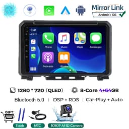 9 Inch Android 16 For Suzuki Jimny JB64 JB74 2018 - 2020 Multimedia Video Player Car Radio Stereo GPS Navigation Carplay