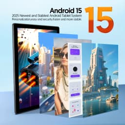 10.1-inch 2-in-1 Android15 Tablet,24GB RAM(4GB+20GB Expandable)+64GB ROM,1TB Expandable Storage,FHD IPS Touch Screen,8MP Rear