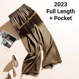 Acetate Silk Satin Straight-leg Pants Women's Summer Triacetate Silk Wide-leg Pants High Waist Drape Silk Smooth Long Pants