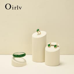 Oirlv Beige High-End Jewelry Display Stands for Rings Earrings Necklaces Bracelets - Premium Window Display Props