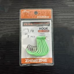 ZYZHE  Luminous Circle Fishing Hook 10 Sizes 4-10piece Hawksbill Hook Saltwater Freshwater Hooks for Tuna, Catfish, Bass Fishing