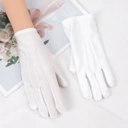 Elastic Black White Formal Gloves Honor Guard Gloves Guard Santa Men Women Inspection Mittens Work Driving Jewelry Butler Gloves