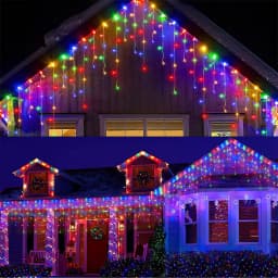 LED Curtain Icicle String Light 220V 5m 96Leds Christmas Garland LED Faiy Xmas Party Garden Stage Outdoor Decorative Light