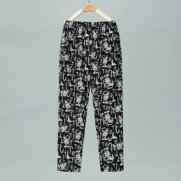 High Waist Floral Pants Summer Thin Nine Points Ice Silk Loose Straight Leg Trousers for Mom And Grandma Comfortable Casual P...