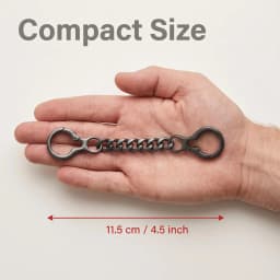 Double Spring Clasp Key Chain Extender, Metal Keychain Extension for Keys Bag Charms Men's Keychain
