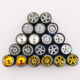 10 Sets 1/64 Alloy Car Wheels Pack Tires Diameter 9.8mm/11mm/12mm/13mm/14mm for Hot Wheel/Matchbox/Domeka/Tomy 1:64 Car Model