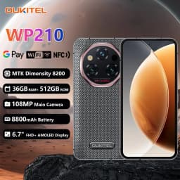 OUKITEL WP210 Rugged Phone - MTK 8200, NFC, 36GB+512GB, 8800mAh 45W, 6.7", 108MP Android15 5G WIFI6 Smartphone