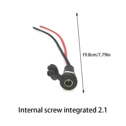 Electric Bicycle Charging Head Lithium Battery Output Line Round Male And Female Base Dc2.1 / 2.5 Charger Plug Socket