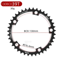 VXM Bicycle Double Chainring 130BCD 39T 53T 42T 55T 46T 56T Road Bike Crankset Riding Disc Aluminum Chainwheel Folding Bike Disc