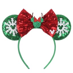 New Christmas Days Wheels Mouse Ear Headband Sequin Bows Girl Adult Kids DIY Party Cosplay Hair Accessories Princess Hairband