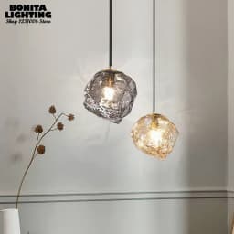 Ice Crystal Pendant Lamp Nordic Minimalism Bedside Restaurant Mirror Front Atmosphere Droplight Glass Stone Ceiling Chandelier