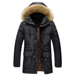 Men Winter Coat New Windproof Fleece Warm Thick Jacket Parkas Oversize Men Fashion Hooded Fur Collar Jacket Classic Casual Parka