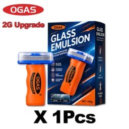 OGAS Gen 2 Upgraded Version Car Glass Oil Film Remover Paste with Felt Brush Deep Cleaning Agent Remove Dirt Bird Droppings