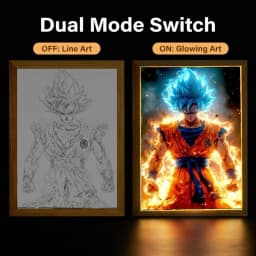 LED Light Paninting Picture Frame Cartoon Anime Dragon Ball Creative Night Light Room Study Decoration Lamp Atmosphere Lamp Gift