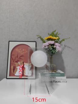 RGB 16 Colors DIY Lamp Desk Acrylic Moon Ambient Light Nordic Style Cordless Rechargeable Bedroom Lamp Indoor Decoration 30*15cm