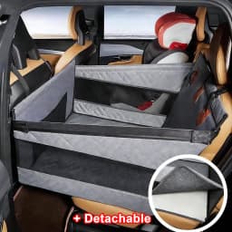 Pet Car Nest Bed, Full Coverage Back Seat Hammock Extender for Cars, Waterproof Scratchproof with Mesh Pocket for All Size Dogs