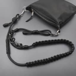 Black DIY Hand-braided Paracord Bag Strap Outdoor Multifunctional Anti-lost Adjustable Camera Phone Lanyard Shoulder Strap