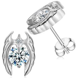 Round Moissanite Diamond Ear Studs Earring Pass Diamond Test Moissanite Stud Earrings For Women Man Sterling Silver Jewelry Gift