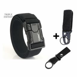 New Aluminum Alloy Quick Release Pluggable Buckle Elastic Belts For Men Durable Tactical Belt Cowboy Outdoor Army Belt Hunting