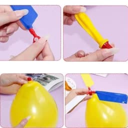 5-10PCS Balloon Aircraft Science and Technology Educational Toy Technology Handmade Diy Balloon Saucer Children's Creative Toys