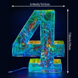 Multicolor Letters LED Night Light Numbers Dual‑Power Light‑Up Battery USB Operated Portable Indoor Decor for Party Wedding Home