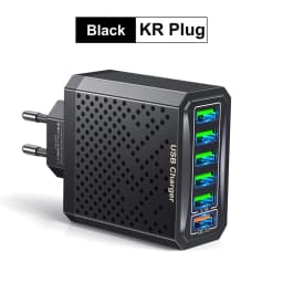 6-in-1 Multi Port Charging Head 5v3a Fast Charging Head Qc3.0 Quick Charging For Samsung S23 Xiaomi Eu/kr/us/uk Adapter Plug