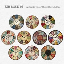 JIANWU Time Scale Series Vintage Clock Landscape Material Collage Scrapbooking Sticker Creative DIY Journal Stationery