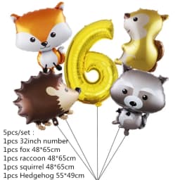 Woodland Animal Disposable Tableware Wild Forest Bear Fox Plate Cup Napkin Jungle Safari Happy Birthday Party Decor Kid Boy Girl
