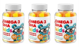 Omega 3 DHA Kids Gummies Brain & Cognitive Eye & Immune Health with Omega 6, 9 & Vitamin C Ages 2+ Non-GMO Gluten Free | 60ct