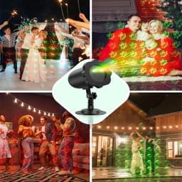 Christmas Starry Laser Projector Lights Outdoor Red Green Moving Star Shower Waterproof Garden Holiday Party Decor with Remote