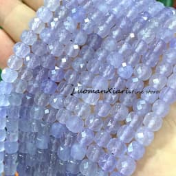 7-8MM Square Aquamarine Chalcedony Natural Stone Loose Cube Spacer Beads for Jewelry Making Diy Bracelet Charms Accessories