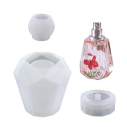 Diy Crystal Epoxy Resin Mold Cut Surface Irregular Perfume Bottle Storage Decoration Silicone Mold Container Epoxy Mold