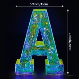 Multicolor Letters LED Night Light Numbers Dual‑Power Light‑Up Battery USB Operated Portable Indoor Decor for Party Wedding Home